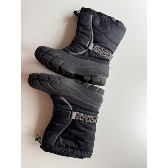 Kids' SOREL Flurry Black Winter Waterproof Lug Sole Winter Snow Boots, Size 6 - Picture 7 of 12